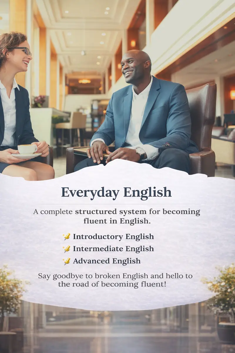 Everyday English course catalogue poster